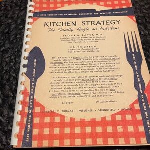 Vintage 1952 Kitchen Strategy Cookbook by - Red and Cream